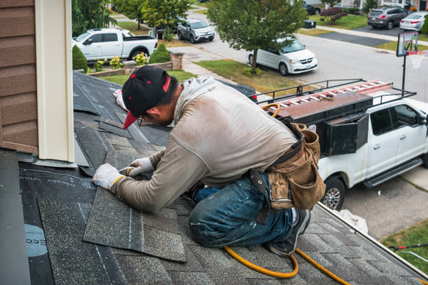 Professional Roof Replacement technician working in Parsippany, NJ
